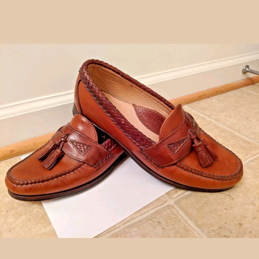 Vintage Footjoy Loafers 8.5D Brown Tassel Like New